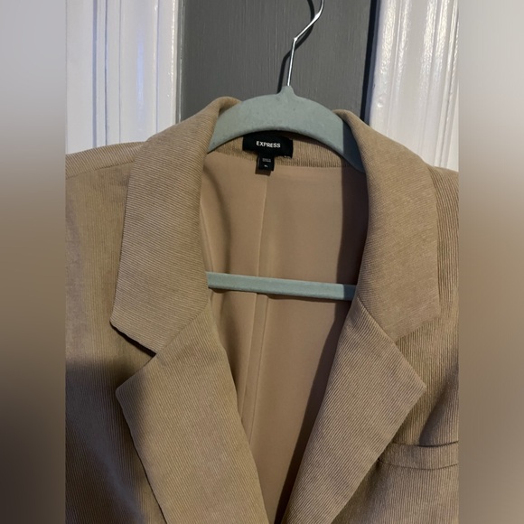 Express Corduroy Cinched Boyfriend Blazer - Picture 11 of 11
